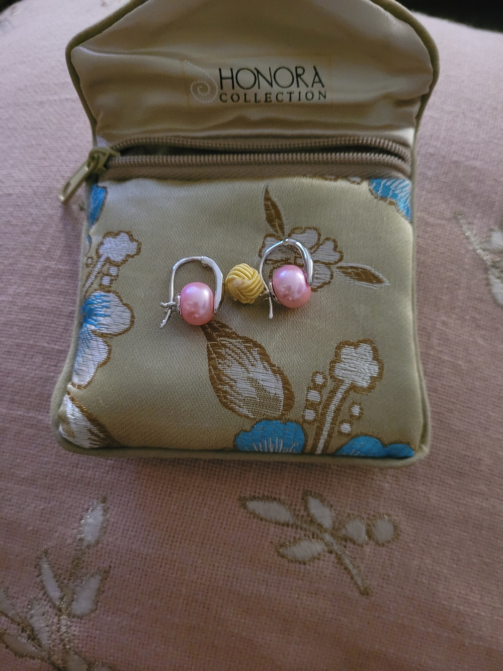 Honora collection Bronze Pearl Earrings Silver Plated